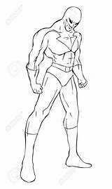 Superhero Outline Body Drawing Template Coloring Pose Flying Templates Sketch Getdrawings Pages sketch template