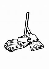 Broom Mop Coloring Clipart Clip Drawing Dustpan Pages Getdrawings Gif Clipartmag Clipground Template sketch template