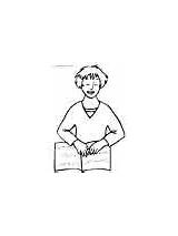 Coloring Pages People Braille Reading Disabilities Girl Kids sketch template