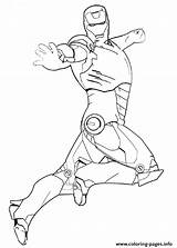 Coloring Superheros Man Iron Pages Printable sketch template