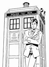 Coloring Doctor Who Pages Tardis Printable Kids Dr Colouring Book Sheets Color Books Adult Clipart Print Drawings Christmas Printables Everfreecoloring sketch template