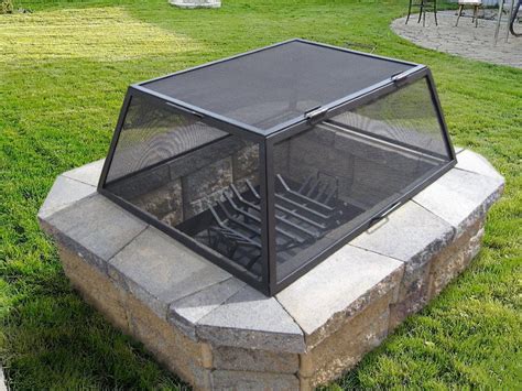 square fire pit screen carbon steel   canada etsy
