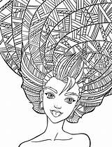 Girly Coloring Pages Adult Book Coloriages sketch template
