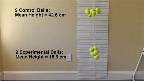 how temperature affects tennis ball bounce height science fair