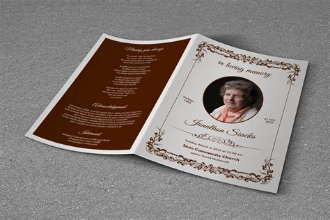 funeral program template   collection images