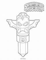 Trap Skylander Team Coloring Tiki Crystal Water Fun Kids sketch template