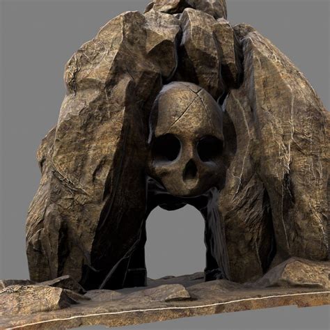 Skull Cave 00 3d Model Obj