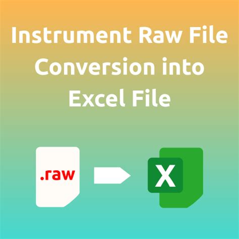 instrument raw data file conversion  excel file instanano