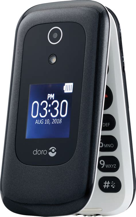 Best Buy Doro 7050 With 512mb Memory Cell Phone Black White Consumer