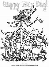 Coloring May Pages Kids Printables Maypole Sheets Word Search Puzzles Celebration Printable Colouring Happy Color Beltane Activities Holiday Pole Printables4kids sketch template