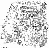 Coloring Christmas Pages Adults Printable Adult Hidden Intricate Contest Kids Colouring Sheets Color Hard 1981 Scene Santa Santaclaus Print Holiday sketch template