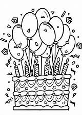 Birthday Coloring Happy Pages Cards Easy Printable Choose Board Sheets Cake Fun sketch template