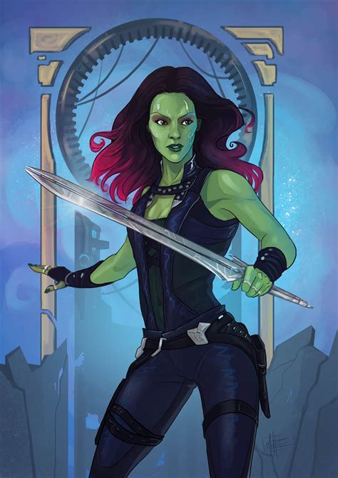 guardians of the galaxy gamora by matt haworth marvel marvel fan marvel fan art