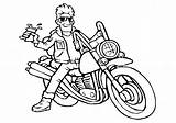 Sepeda Mewarnai Motorrad Sketsa Pengendara Putih Orang Auf Drucken Cooler Seinem Raskrasil sketch template