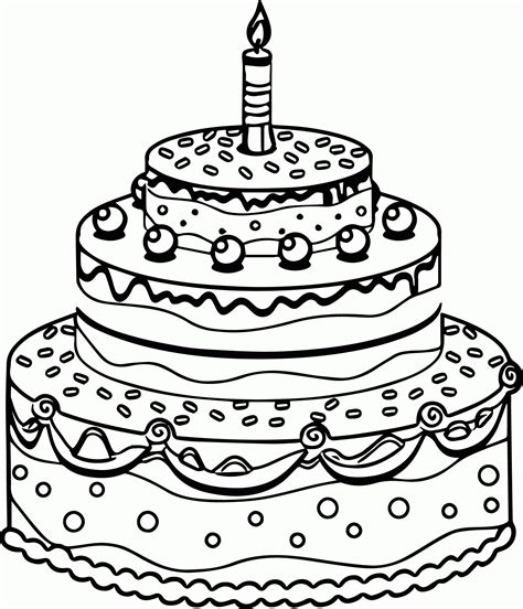 cake coloring page coloring home