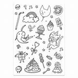 Stickers Colouring Color Activity X132 Monsters Insects Pattern sketch template