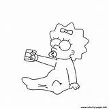 Simpson Maggie Coloring Pages Coloriage Imprimer Printable Dessin Print Color Omer Dessins Colorier Getcolorings Info sketch template