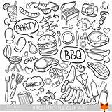 Doodle Barbecue Clipart Bbq Scrapbook Coloring Line Icons Drawing Food Doodles Etsy Sketch Hand Designs Drawn Set Decoration Paintingvalley Webstockreview sketch template