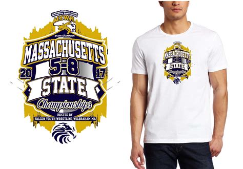 wrestling  shirt logo design youth state championship  urartstudio