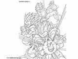 Coloring Pages Dragon Ball Super Dbaf Gotenks Forms Teen Printable Kids sketch template