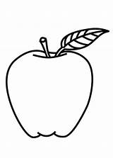 Apple Outline Coloring Drawing Pages Kids Fruits Sketch Fruit Printable Kid Clip Logo Core Tree Sketches Getcolorings Drawings Clipartmag Getdrawings sketch template