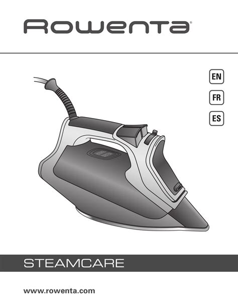 rowenta steamcare iron manual manualslib