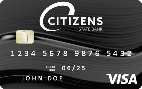 Visa Debit Credit Cards Citizens State Bank