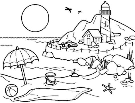 coloring pages summer season pictures  kids drawing  printable