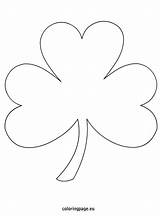 Shamrock Coloring Leaf Clover Template Drawing St Pages Crafts Printable Three Patrick Line March Patricks Kids Print Coloringpage Eu Four sketch template