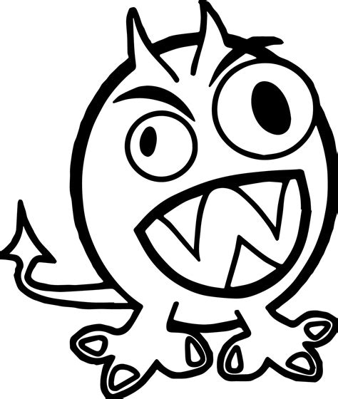 halloween monster monster coloring page wecoloringpagecom