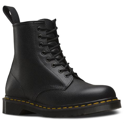 dr martens   england mie  black pebble leather ankle boots ebay