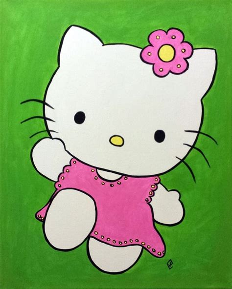 kitty acrylic painting wwwfacebookcomcamillesallsart