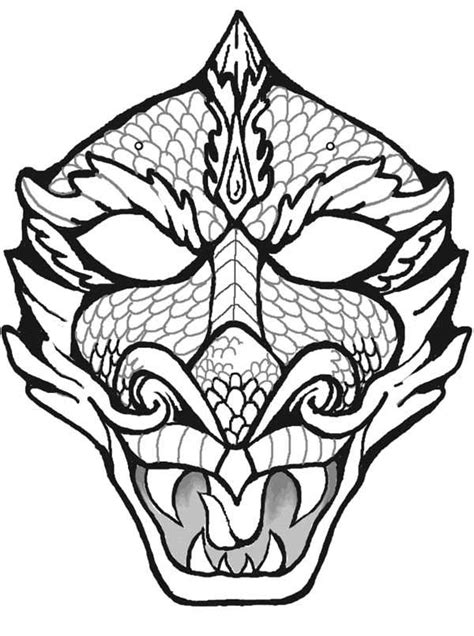 dragon face printable