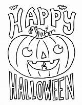 Halloween Coloring Pages Printable Kids Happy sketch template