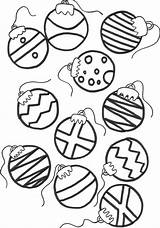 Christmas Coloring Pages Kids Ornaments Ornament Tree Baubles Printable Drawings Sheet Simple Decorations Clipart Drawing Colouring Color Sheets Balls Print sketch template