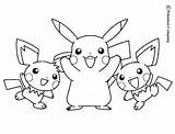 Friends Pikachu Coloring Pages Pokemon Color Hellokids Print sketch template