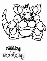 Coloring Pokemon Pages Nidoking Choose Board Print sketch template