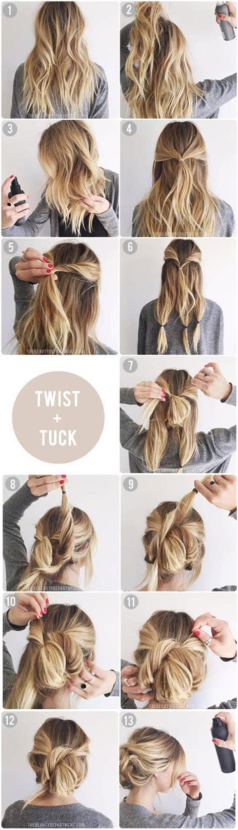 easy messy hairstyles  tutorials  rock  day