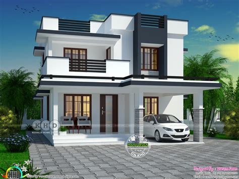 budget friendly  bedroom double storied home kerala home design  floor plans  house