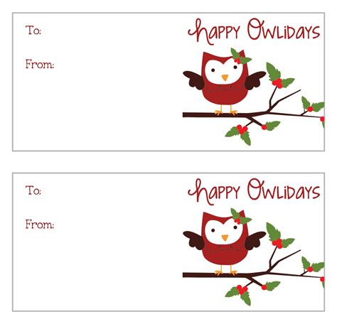 cute christmas gift tags printable printablee