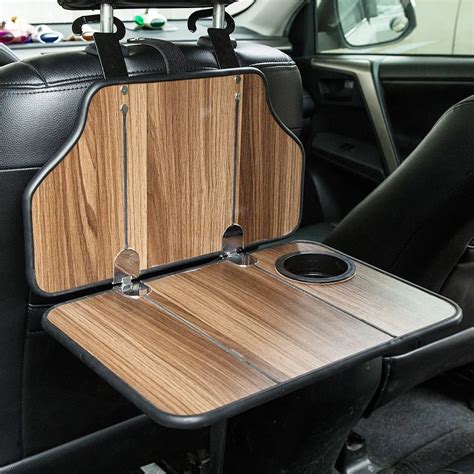 folding car  seat solid wooden laptop table cup holder tray buy car  seat table