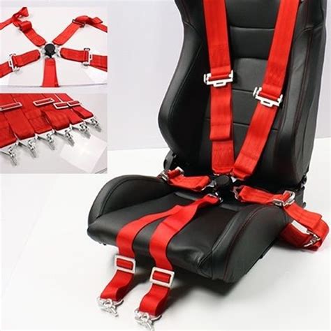 adjustable racing seat belt safty harness car auto  universal  point camlock quick release