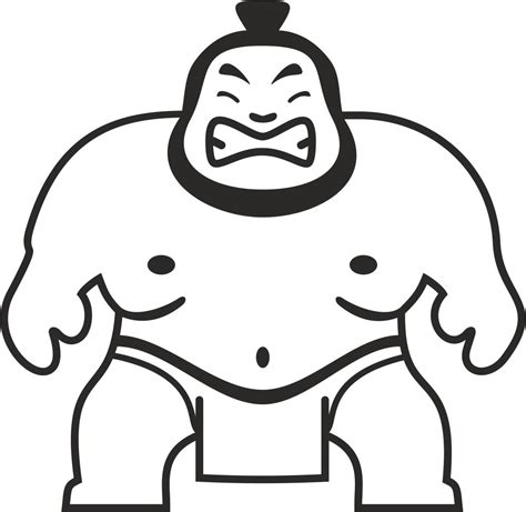 sumo wrestler sticker vector  vector cdr  axisco