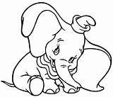 Dumbo Elephant Disney Coloring Bulk Color sketch template