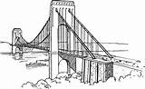 Bridge Clipart Coloring Pages Suspension Brooklyn Clip Drawing Simple Outline Clifton Printable Sketch Angle Pencil Bridges Coloringbay Library Cliparts Clipartix sketch template