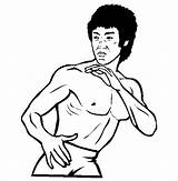 Bruce Lee Coloring Pages Famous People Thecolor Gif Meme sketch template