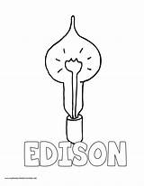 Edison Invention Inventions Printables sketch template