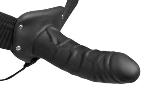 hollow silicone strap on dildo with elastic straps black on literotica