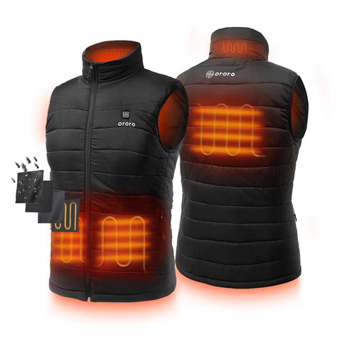 ororo ororo mens lightweight heated vest  battery pack walmart