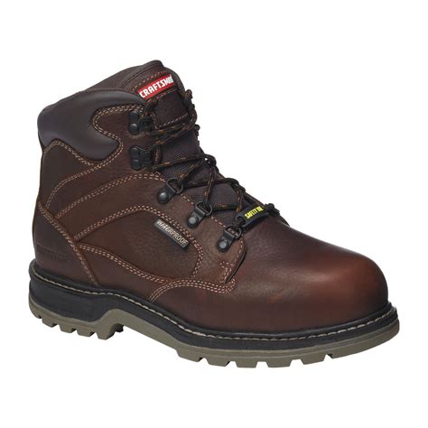 mens brown steel toe work boot strong reliable comfort  sears